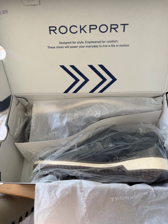 NWT Mens Rockport Criss Oxford Navy Blue Lace Up Leather Casual Shoe TruTech main image 9